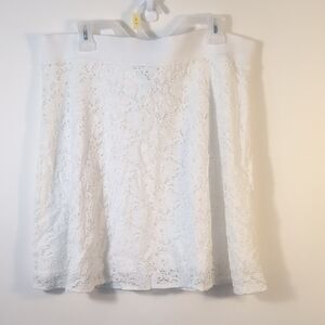 Alfani White Lace Skirt size Medium